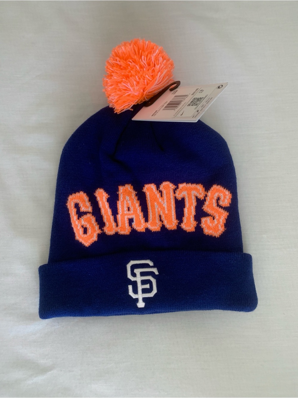 Nike San Francisco Giants Beanie Hat Black Knit Pom Pom Winter Cap Mens ONE NWT